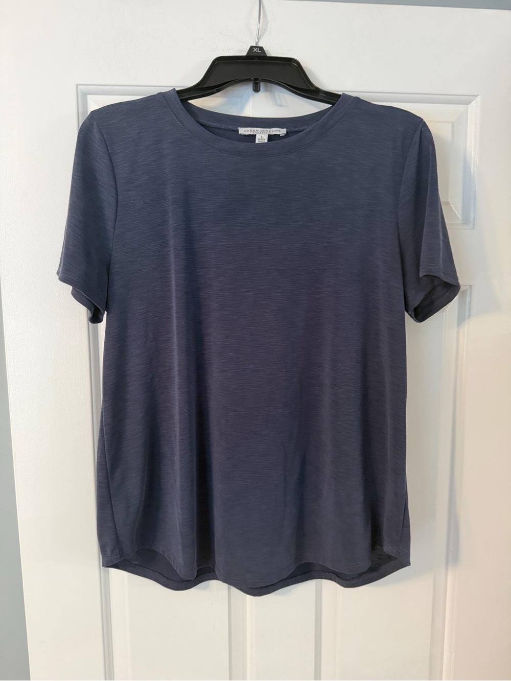 Green Envelope Slate Blue Short-Sleeve Crew Tee